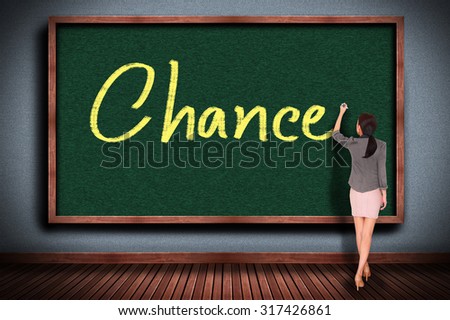 chance on chalkboard