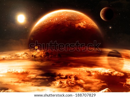 Red Alien World - Elements of this image furnished by NASA