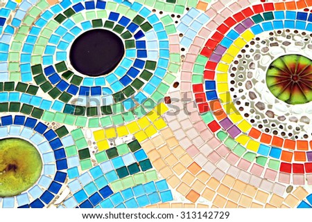 Colorful of ceramics texture