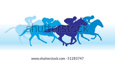 Gallop On Horses Stock Vector Illustration 51283747 : Shutterstock