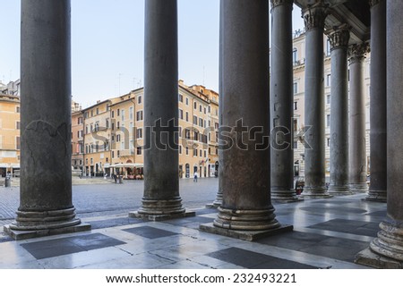 ROME, ITALY - OCTOBER 27, 2014: Pantheon is said to be the best preserved ancient Roman building.