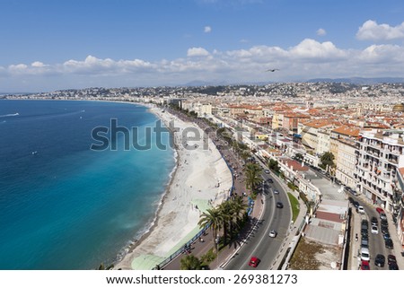 NICE, FRANCE - APRIL 4, 2015: Nice is a famous French city in Southern France.