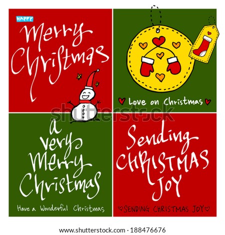 Christmas Card Stock Vector Illustration 188476676 : Shutterstock