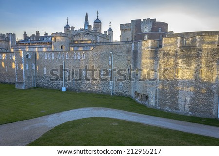 Tower of London is an ancient Norman stone fortress in London, England