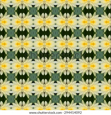 Yellow lotus flower in full bloom seamless use as pattern and wallpaper.
