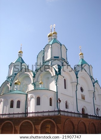 the cathedral of Assumption.Svyatogorsk monastery