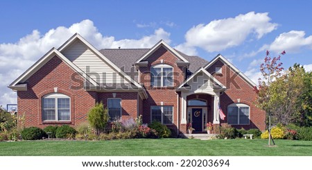 Landscaped Red Brick Home