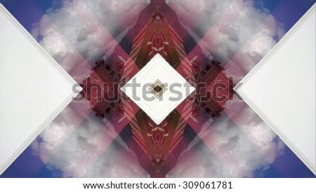 Background abstract art created by mirror photography.
