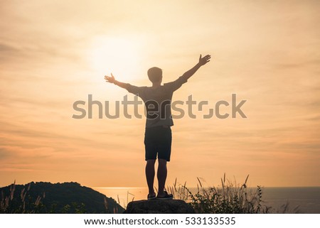 Similar – Image, Stock Photo life Belief Hope Dusk