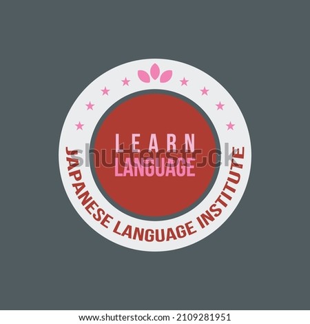 Learn Language. Japanese Language Institute logo design. Logo design for language school, Institutions, Academy,  and related foreign language education centre.