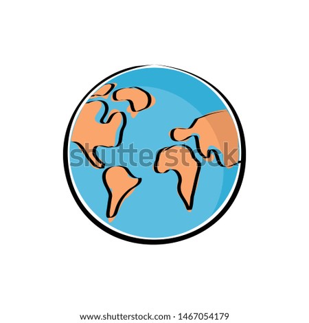 Globe Vector Modern Logo Icon Cartoon