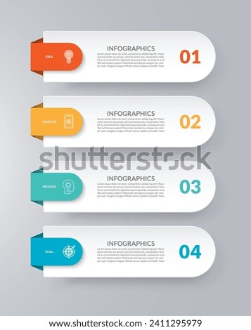 Infographic template. Business concept with 4 options. Vector design elements for infographics. Can be used for workflow layout, diagram, chart, graph, web design.