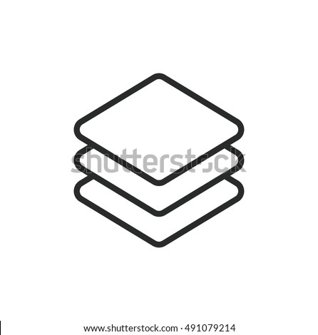 Layout Icon. Vector Layers Icon. Canvas Icon in Outline Style
