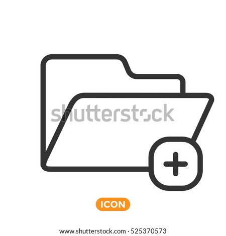 Vector Icon of Folder. Add Folder Icon. Expand Folder Icon. Add New folder Icon.