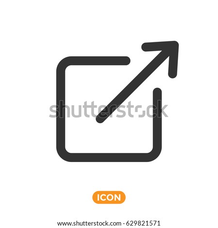 Data Export Vector Icon. Share Symbol