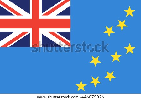 Flat Tuvalu flag vector background
