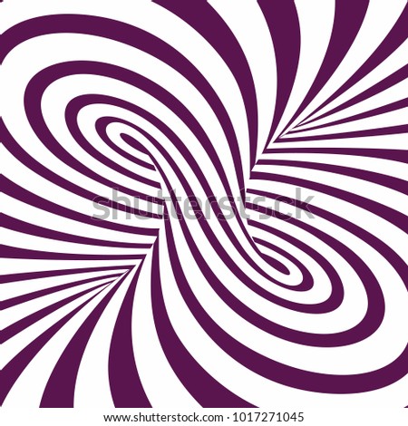 Vector abstract lines pattern. Waves background with distortion effect. Optical illusion.