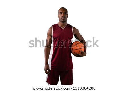 Similar – Image, Stock Photo Confident basketball player standing on playground