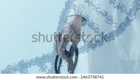 Similar – Image, Stock Photo caucasian doctor holding test tube with blood for 2019-nCoV analyzing. Chinese Corona virus blood test concept