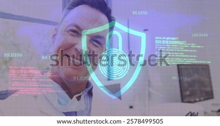 Similar – Image, Stock Photo caucasian doctor using protective gloves. Chinese Corona virus concept