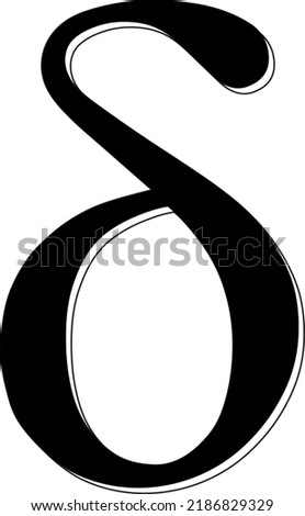 Black and white vector graphic of the Greek letter Delta