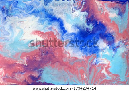 Fluid Art. Abstract colorful acrylic background. Liquid marble texture. Free-flowing inkscapes. Handmade marble texture. Acrylic pattern. ストックフォト © 