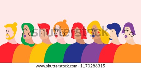 The Queer Community LGBTQ vector illustration