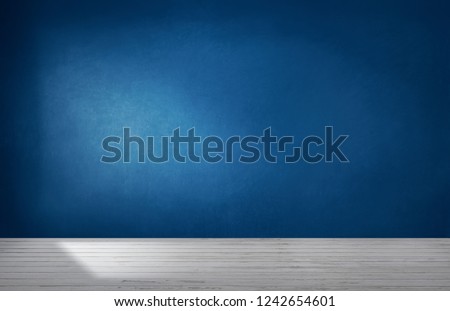 Similar – Image, Stock Photo a blue house wall, a closed window, in front of it a tree, lots of light and a reflecting fence