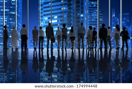Group of Business People in the City