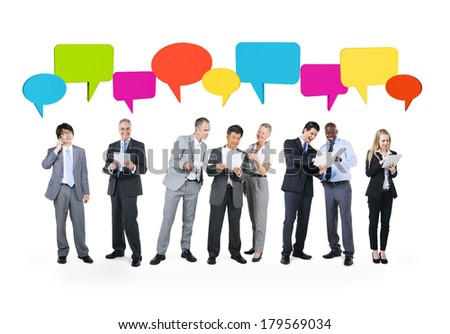 Business Communications: People with Speech Bubbles
