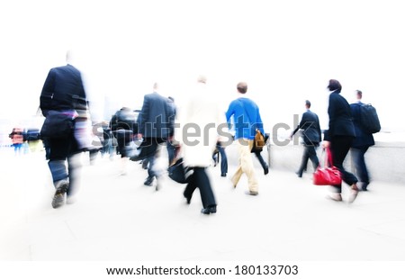 People Rushing in City Life, London