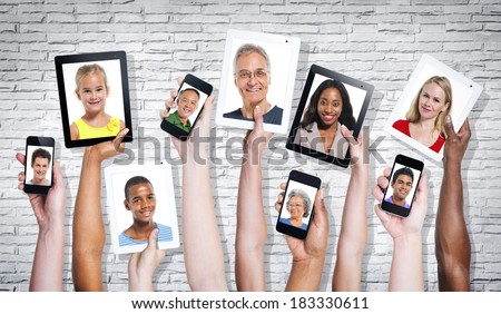 Portraits of People on Communication Devices