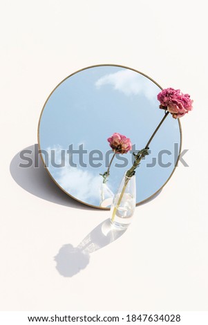 Similar – Image, Stock Photo Reflection of the sky in the harbour basin at sunset