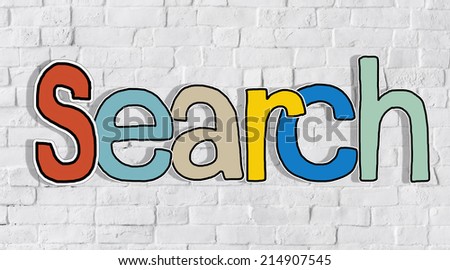 The Word Search on a Brick Wall Background