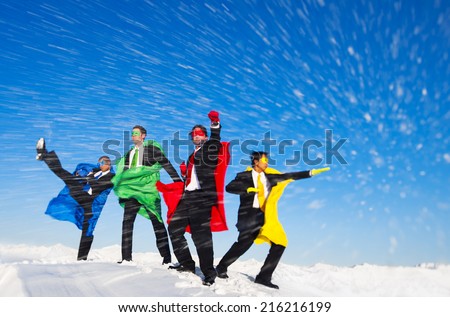 Superhero team of the snow.