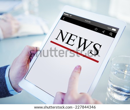 Digital Online News Headline Update Concept