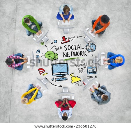 Social Network Social Media People Technology Computer Concept