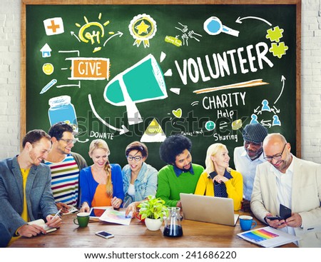 Volunteer Charity and Relief Work Donation Help Concept