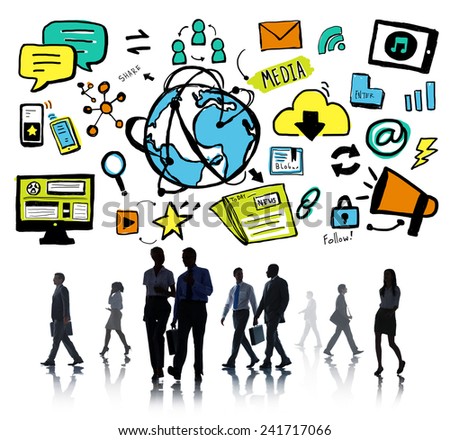 Business People Media Global Communication Community Concept
