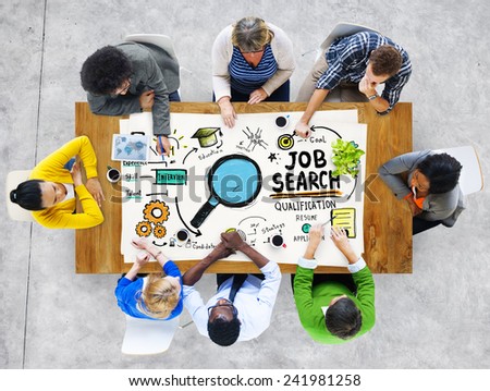 Ethnicity Business People Meeting Job Search Planning Concept