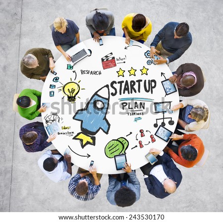Start Up Business Launch Success People Technology Concept