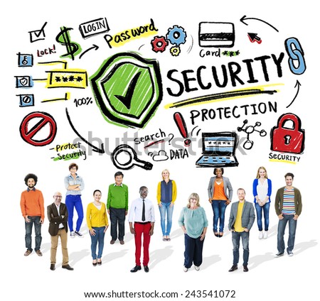 Multi Ethnic Group Security Protection Information Concept