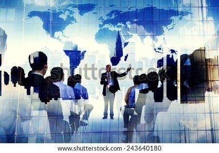 Business People Global Seminar Conference Meeting Training Concept