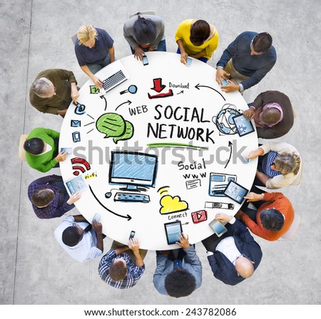 Social Network Social Media Technology People Communication Concept