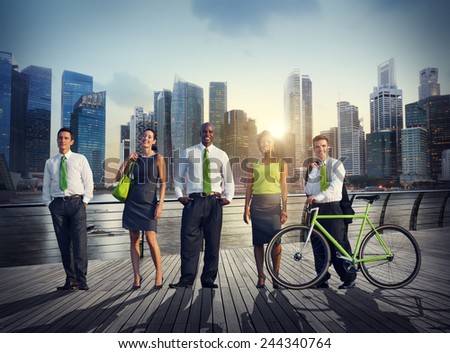 Business People Green Business Corporate Cityscape Professional Concept