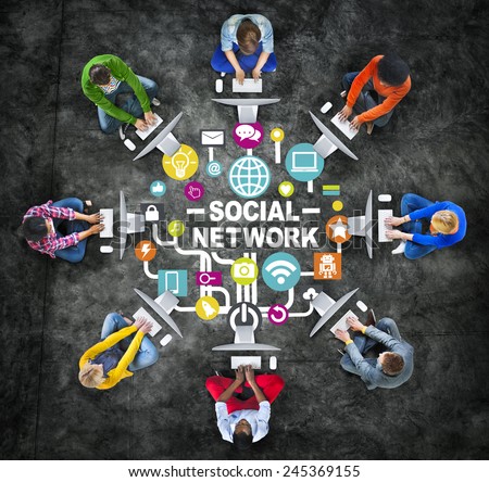 People Connection Computer Networking Communication Social Network Concept