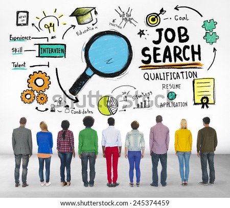 Ethnicity Business People Searching Job Search Recruitment Concept