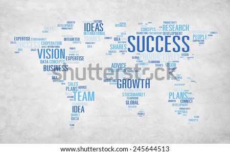 Global Business Communication Plan Strategy Success Growth Concept
