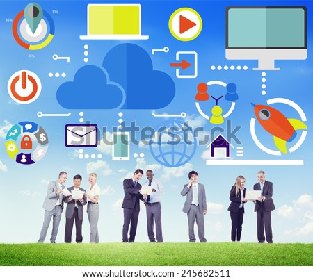 Big Data Sharing Online Global Communication Discussion Concept