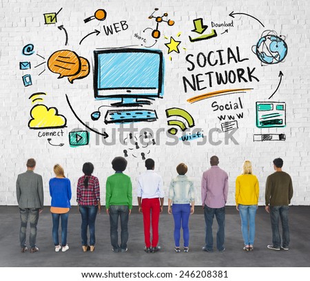 Social Network Social Media Diversity Group People Concept